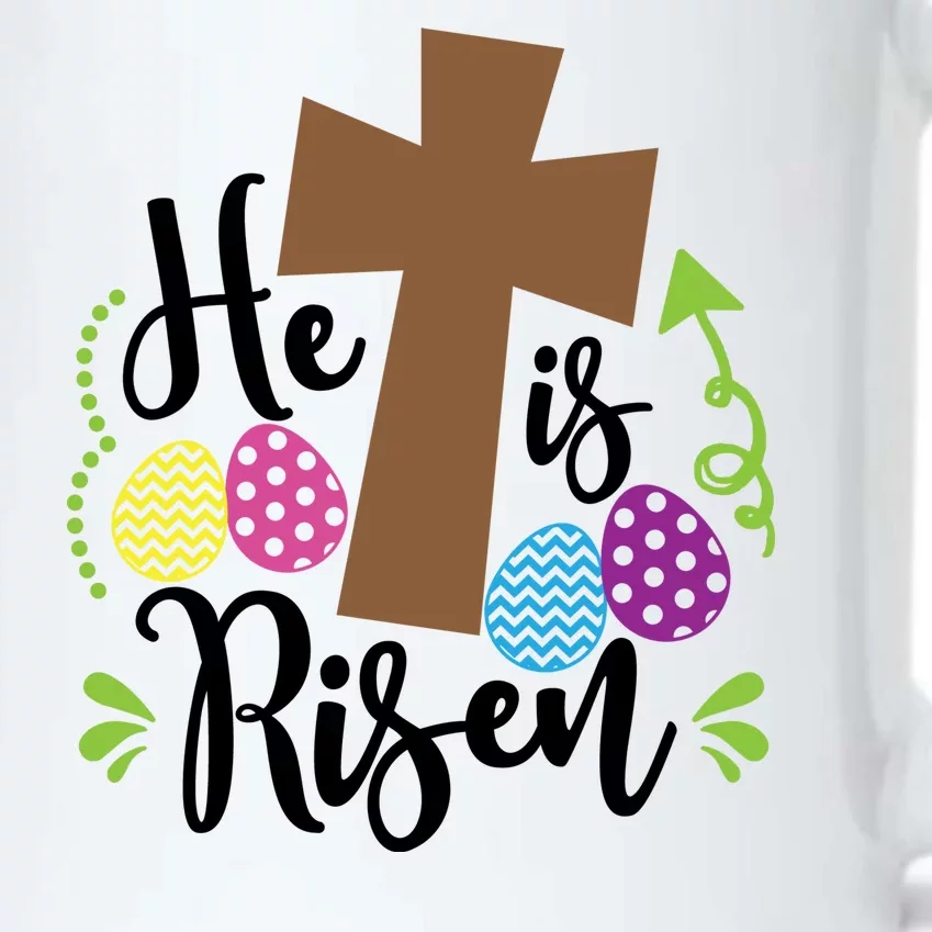 Easter He Is Risen Cross Black Color Changing Mug