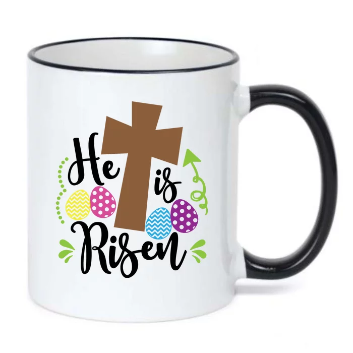 Easter He Is Risen Cross Black Color Changing Mug