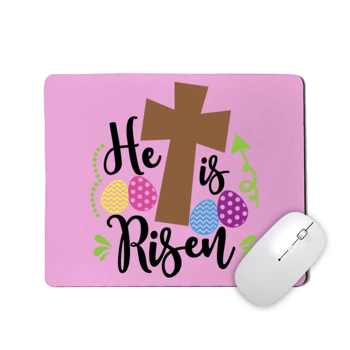 Easter He Is Risen Cross Mousepad