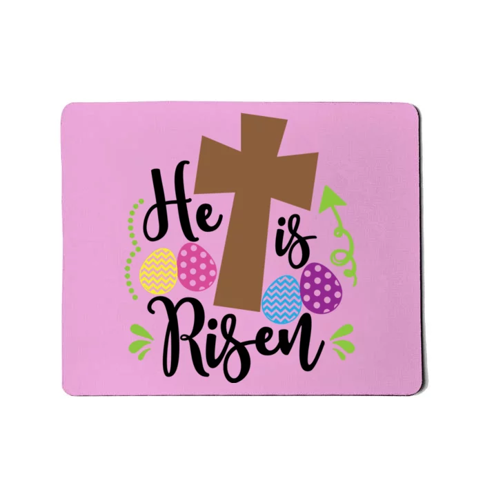 Easter He Is Risen Cross Mousepad