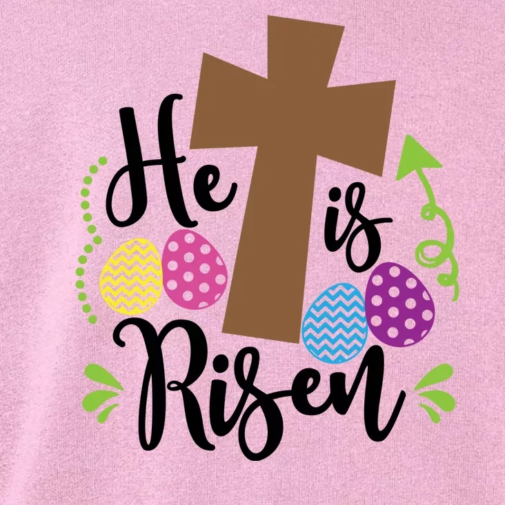 Easter He Is Risen Cross Toddler Hoodie