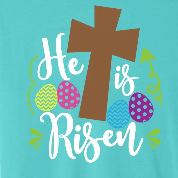 Easter He Is Risen Cross ChromaSoft Performance T-Shirt