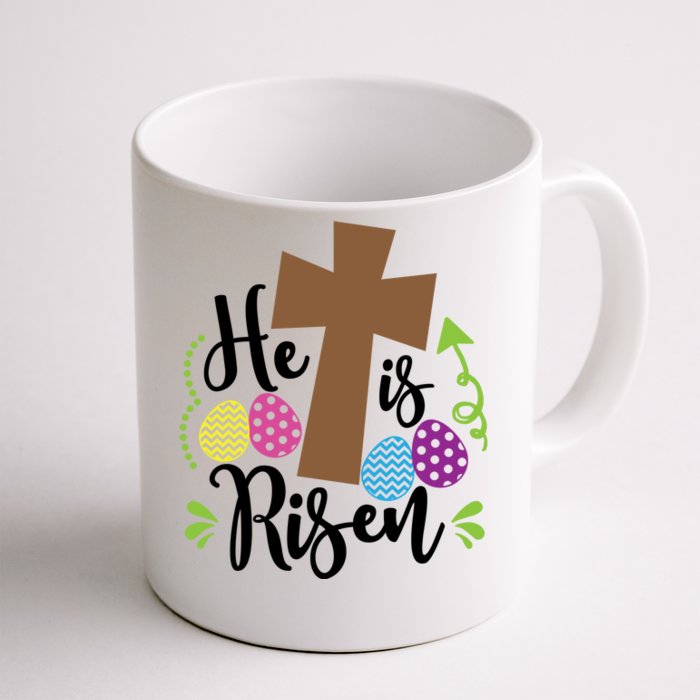 Easter He Is Risen Cross Front & Back Coffee Mug