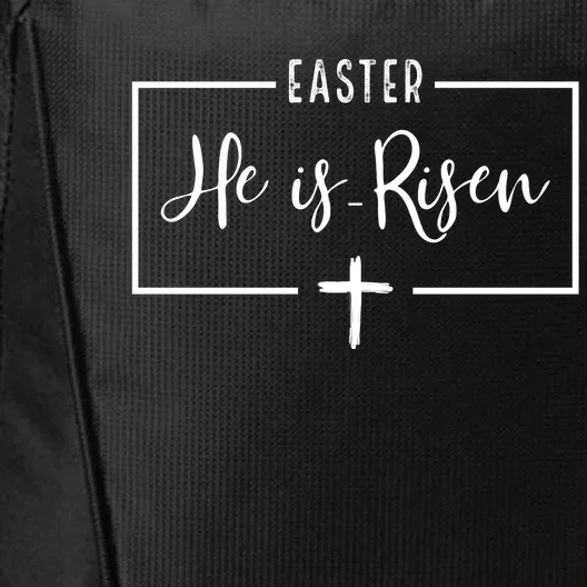 Easter He Is Risen Cross Christianity City Backpack