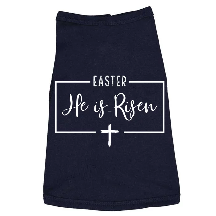 Easter He Is Risen Cross Christianity Doggie Tank