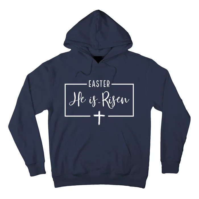 Easter He Is Risen Cross Christianity Hoodie