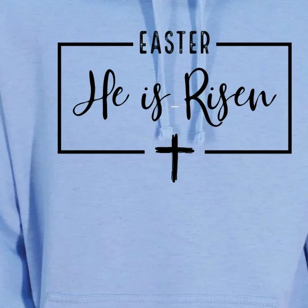 Easter He Is Risen Cross Christianity Unisex Surf Hoodie