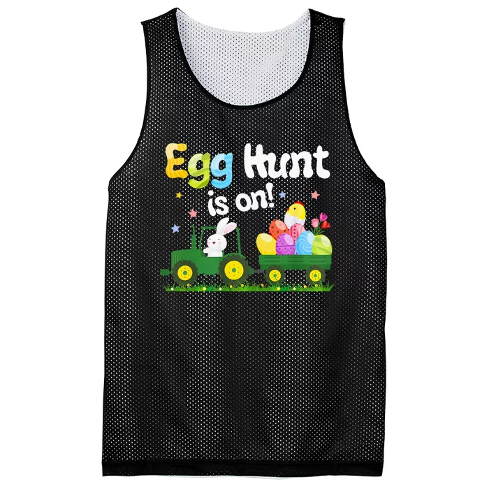 Egg Hunt Is On Tractor happy Easter day Mesh Reversible Basketball Jersey Tank