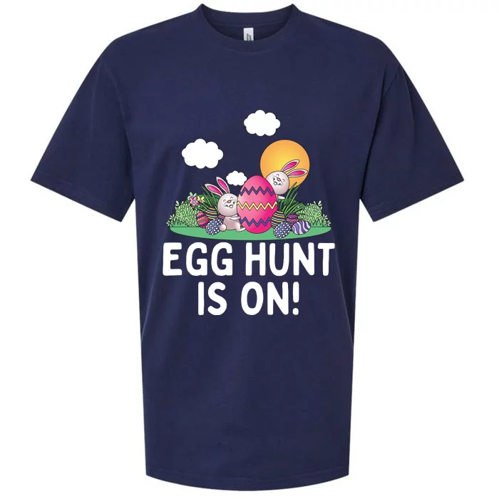 Egg Hunt Is On Funny Easter Bunny Sueded Cloud Jersey T-Shirt