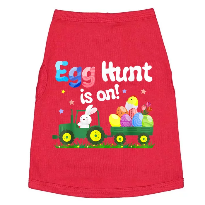 Egg Hunt Is On Tractor Funny Easter Bunny Doggie Tank