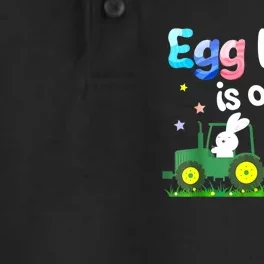 Egg Hunt Is On Tractor Funny Easter Bunny Dry Zone Grid Performance Polo