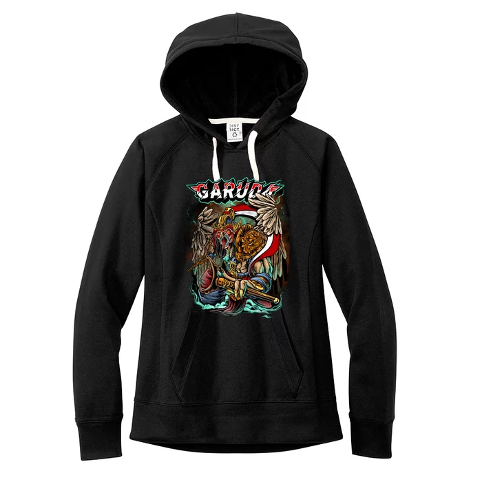 Eagle Holding Knife Women's Fleece Hoodie