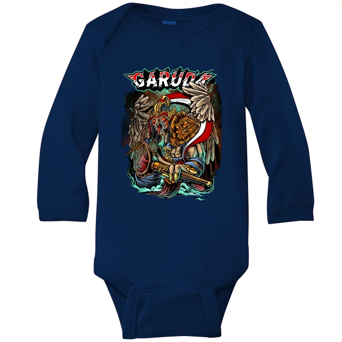 Eagle Holding Knife Baby Long Sleeve Bodysuit