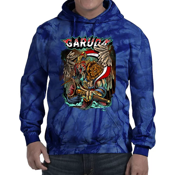 Eagle Holding Knife Tie Dye Hoodie