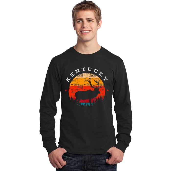 Elk Hunting Kentucky Souvenir Hunting Deer Long Sleeve Shirt