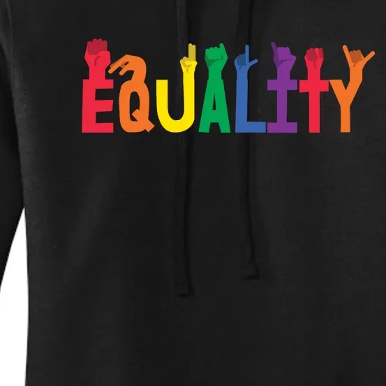 Equality Handsign Lgbtq Supporter Women's Pullover Hoodie