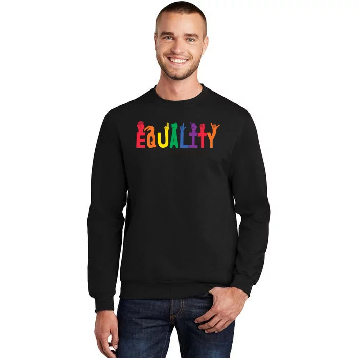 Equality Handsign Lgbtq Supporter Tall Sweatshirt