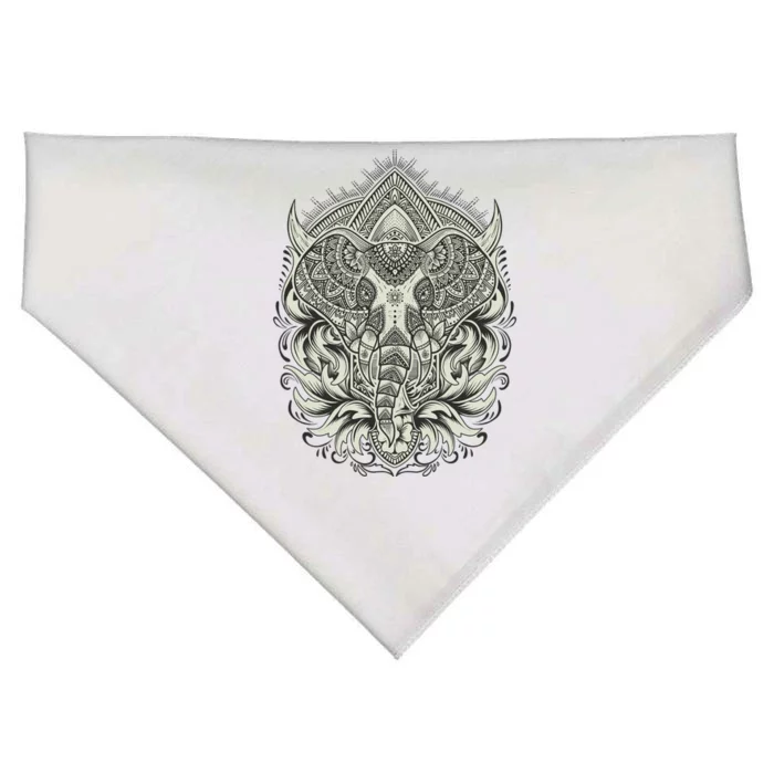 Elephant Head Mandala USA-Made Doggie Bandana