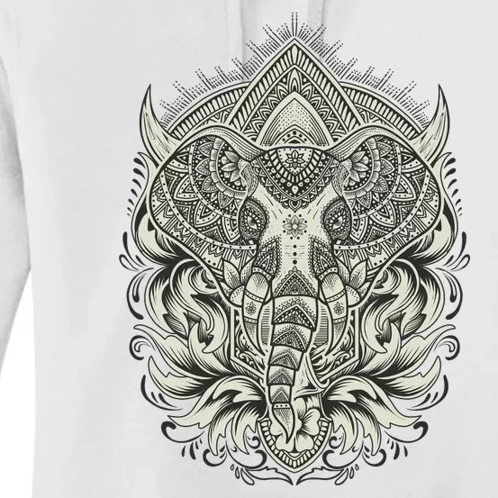 Elephant Head Mandala Women's Pullover Hoodie