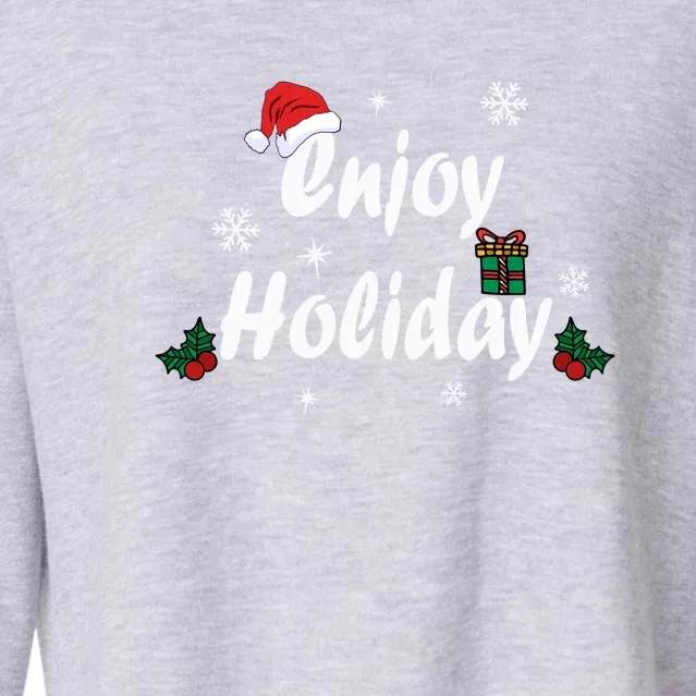 Enjoy Holiday | Merry Christmas Cropped Pullover Crew