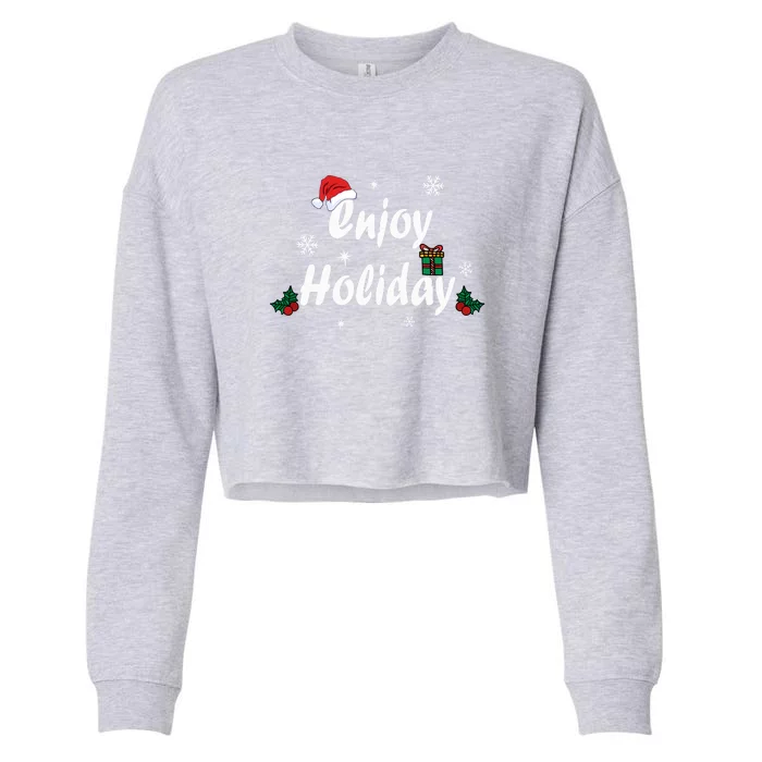 Enjoy Holiday | Merry Christmas Cropped Pullover Crew