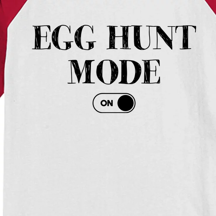 Egg Hunt Mode On Funny Easter Kids Colorblock Raglan Jersey