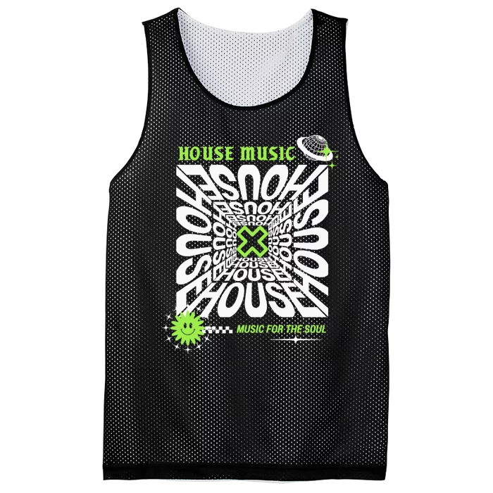 Edm  House Music Lover Raver Mesh Reversible Basketball Jersey Tank