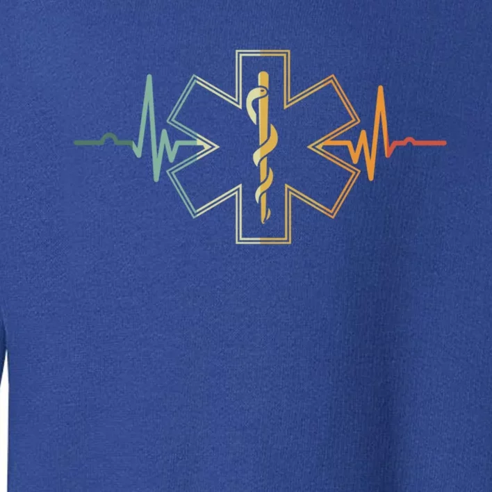 Emt Heartbeat Medical Worker First Responder Health Worker Gift Toddler Sweatshirt