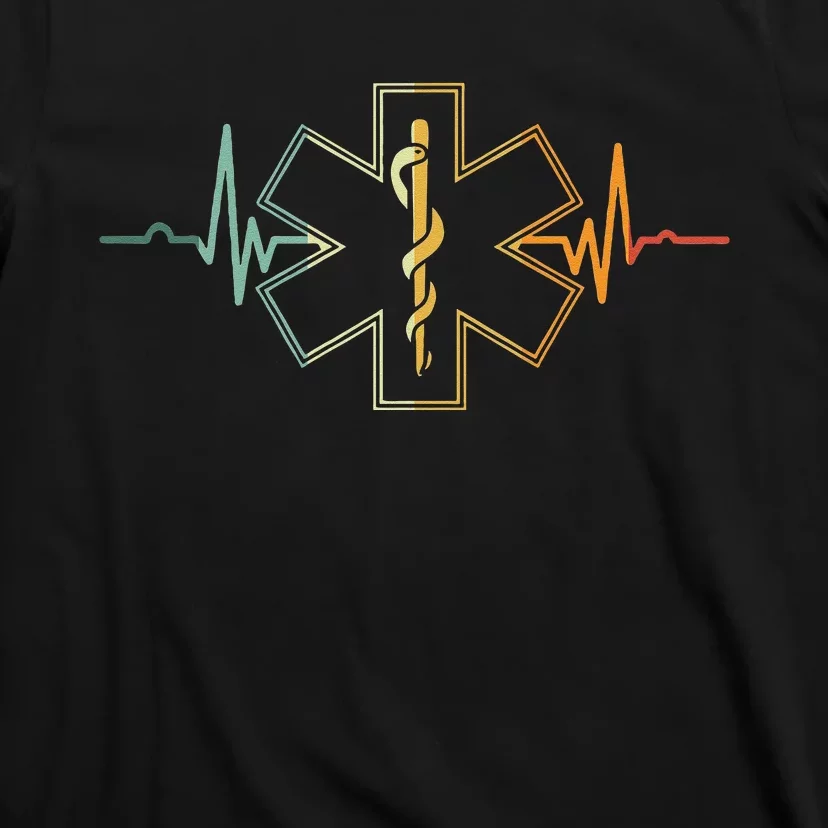 EMT Heartbeat Medical Worker First Responder Health Worker T-Shirt