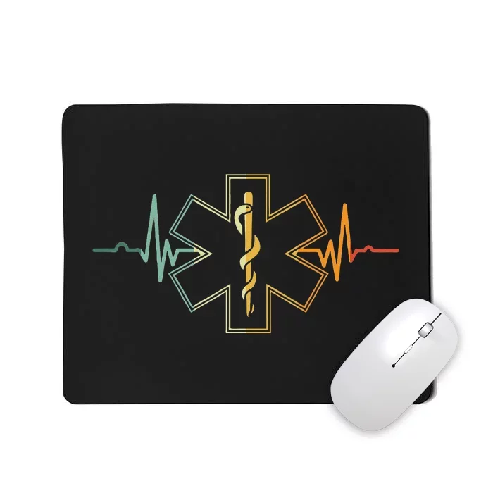 EMT Heartbeat Medical Worker First Responder Health Worker Mousepad