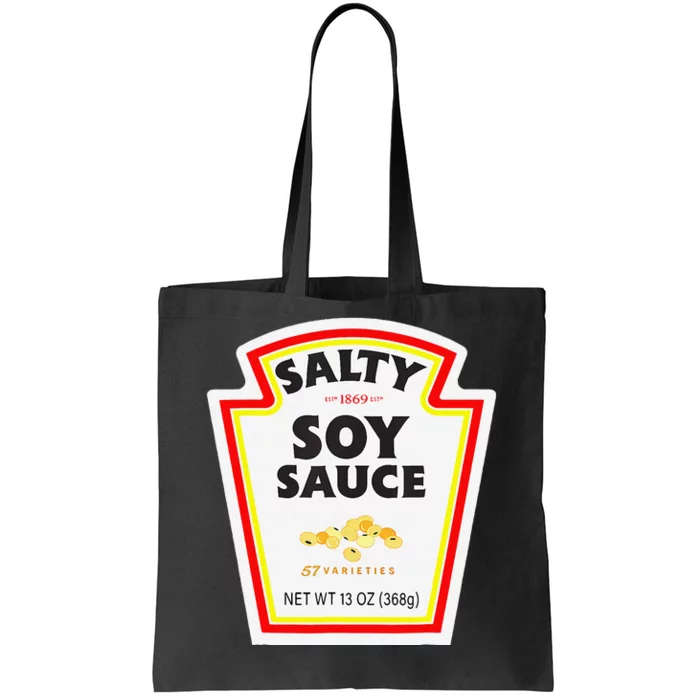 Easy Halloween Matching Costume Salty Soy Sauce Bottle Label Tote Bag