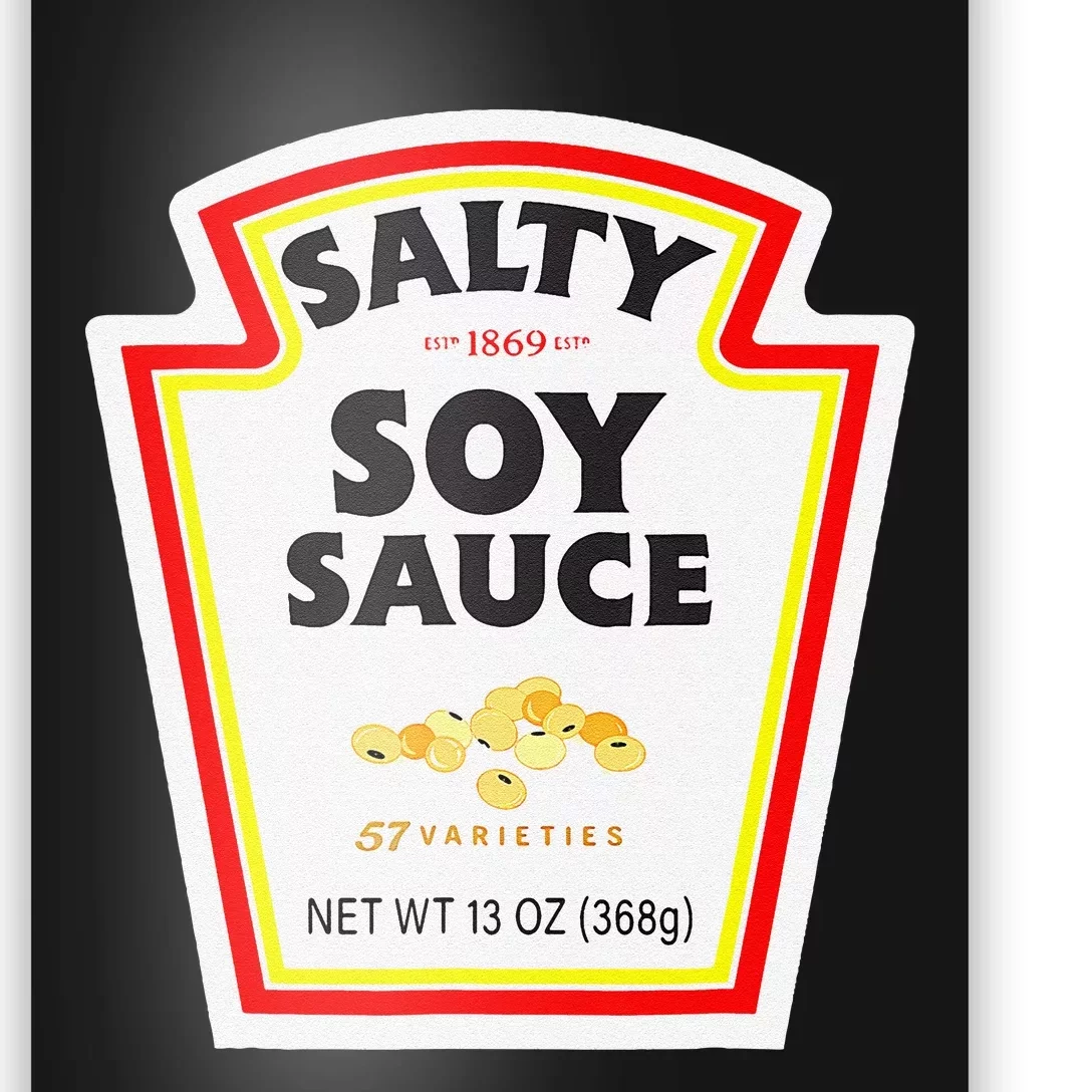 Easy Halloween Matching Costume Salty Soy Sauce Bottle Label Poster