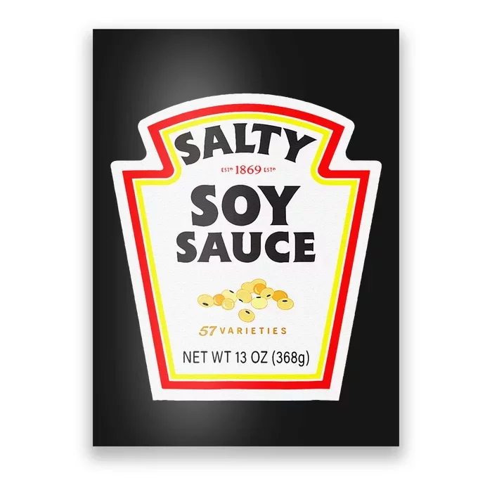 Easy Halloween Matching Costume Salty Soy Sauce Bottle Label Poster