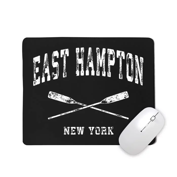 East Hampton New York Vintage Nautical Crossed Oars Mousepad