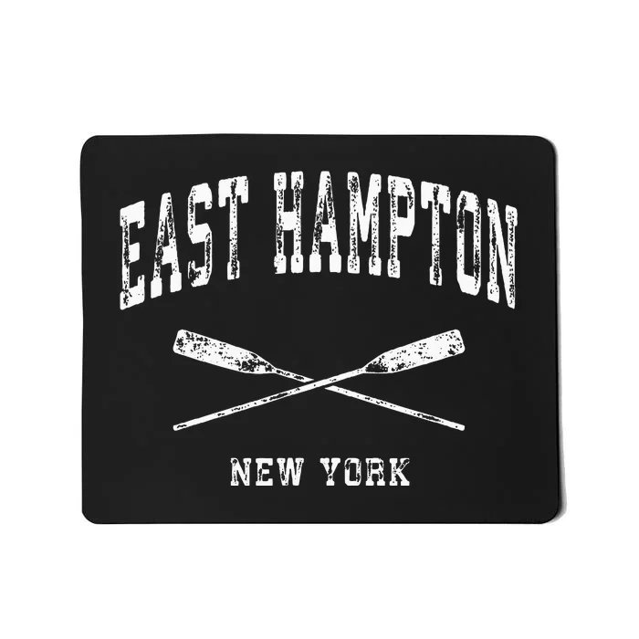 East Hampton New York Vintage Nautical Crossed Oars Mousepad