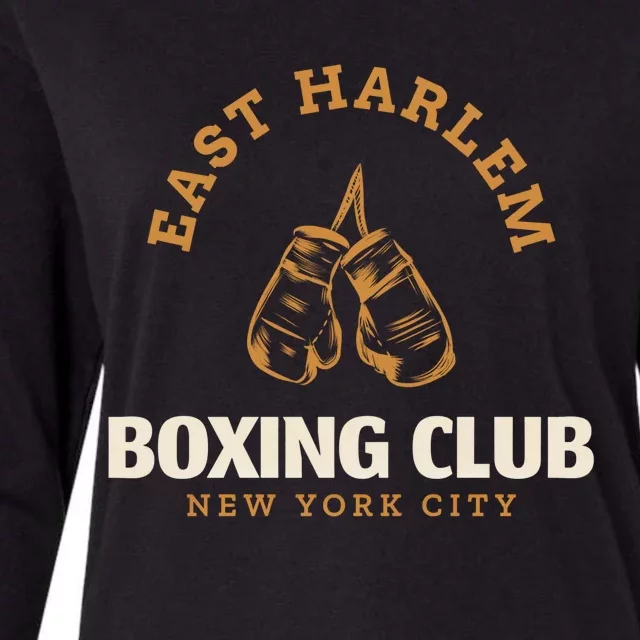 East Harlem New York City Boxing Club Boxing Gift Womens Cotton Relaxed Long Sleeve T-Shirt