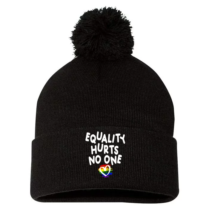 Equality Hurts No One Pom Pom 12in Knit Beanie