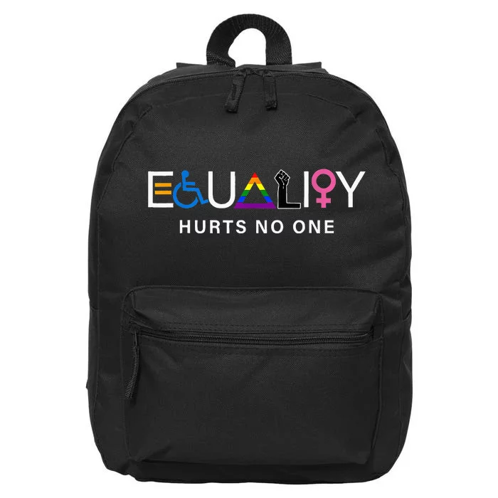 Equality Hurts No One Lgbtq Pride Human Rights 16 in Basic Backpack