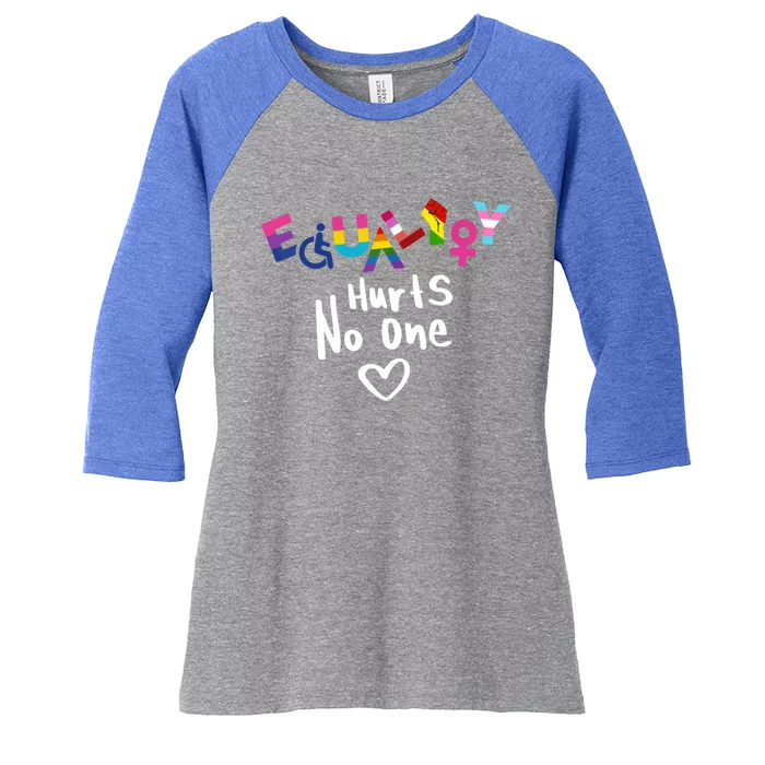 Equality Hurts No One Lgbt Black Disabled Rights Cute Gift Women's Tri-Blend 3/4-Sleeve Raglan Shirt