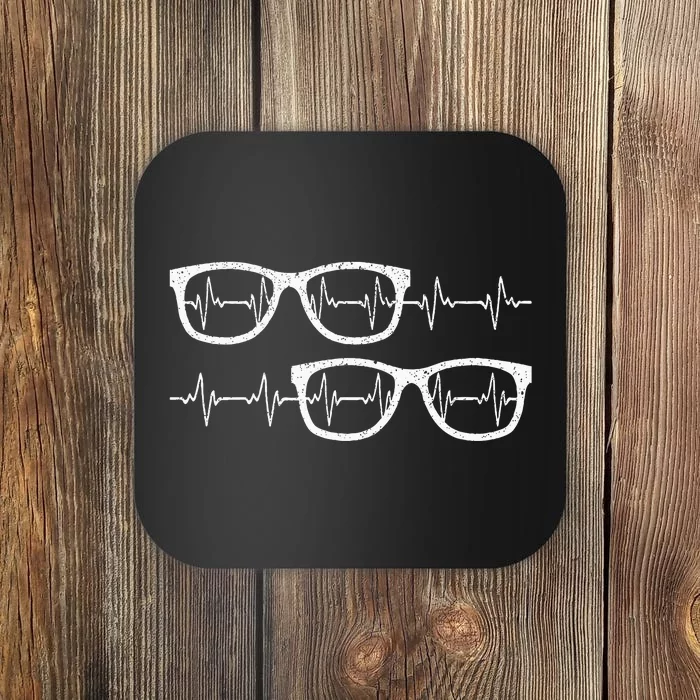 Eyeglass Heartbeat Optician Eye Doctor Ophthalmology Coaster