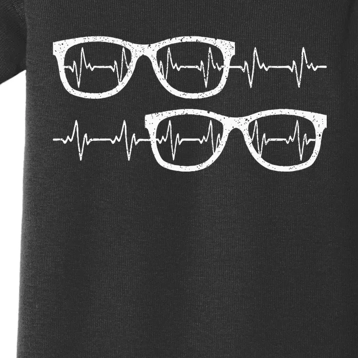 Eyeglass Heartbeat Optician Eye Doctor Ophthalmology Baby Bodysuit