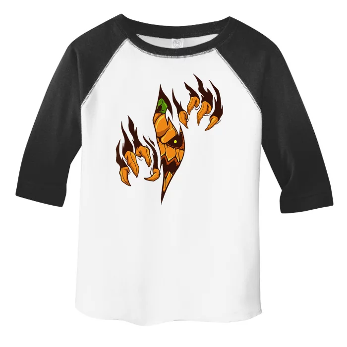 Evil Halloween Pumpkin Jack O Lantern Inside Toddler Fine Jersey T-Shirt