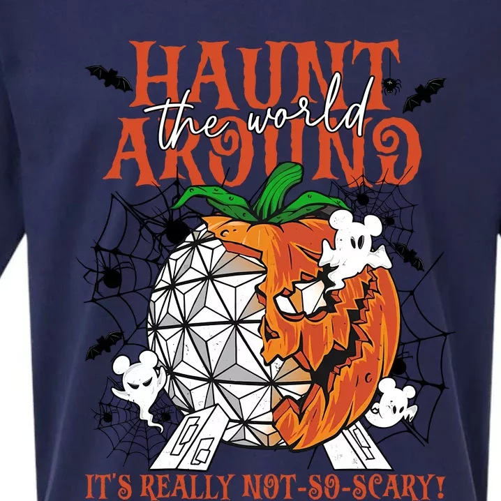 Epcot Halloween Pumpkin Haunt Around The World It’S Really Not Scary Bo Sueded Cloud Jersey T-Shirt