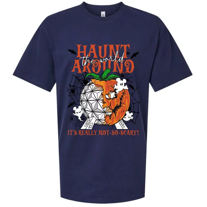 Epcot Halloween Pumpkin Haunt Around The World It’S Really Not Scary Bo Sueded Cloud Jersey T-Shirt