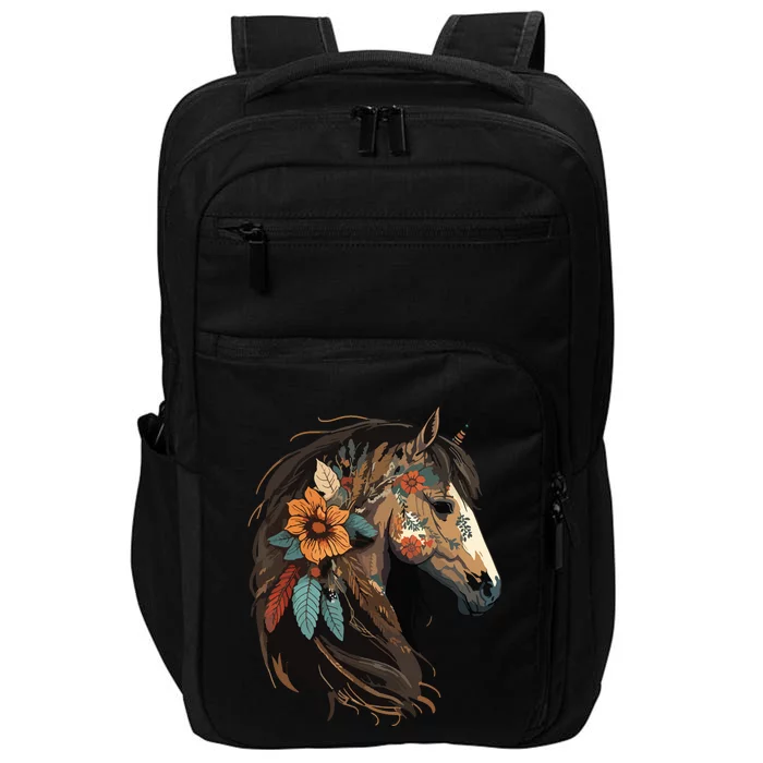 Equestrian Horse Portrait Western CowGirl Horseback Riding Impact Tech Backpack