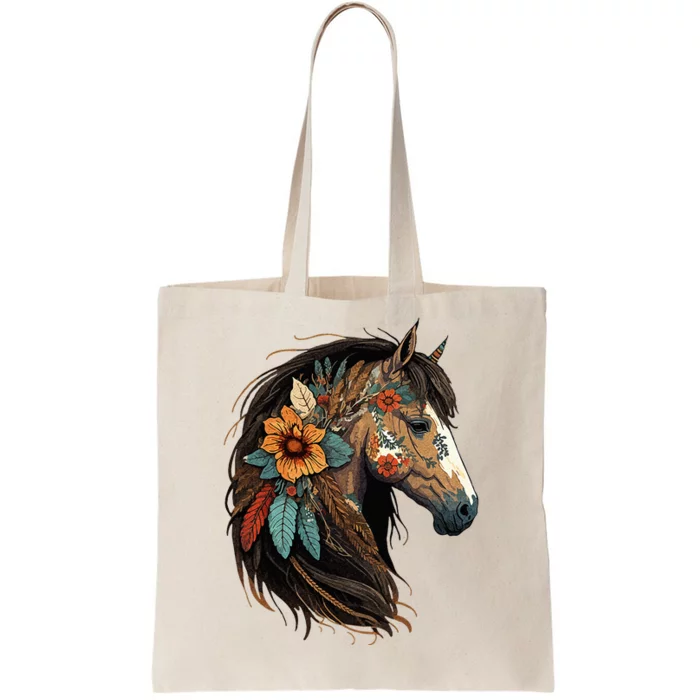 Equestrian Horse Portrait Western CowGirl Horseback Riding Tote Bag