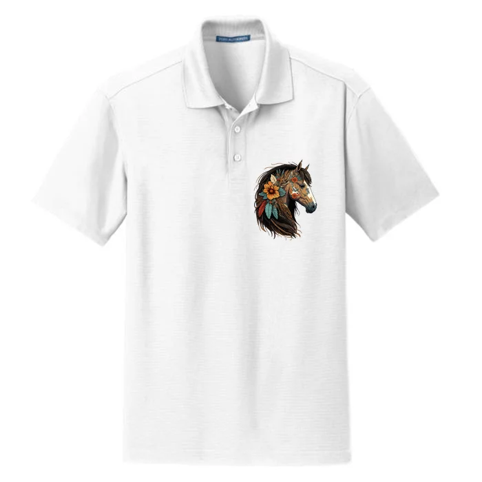 Equestrian Horse Portrait Western CowGirl Horseback Riding Dry Zone Grid Performance Polo