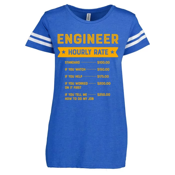 Engineer Hourly Rate Labour Day Engineering Workers Day Gift Enza Ladies Jersey Football T-Shirt