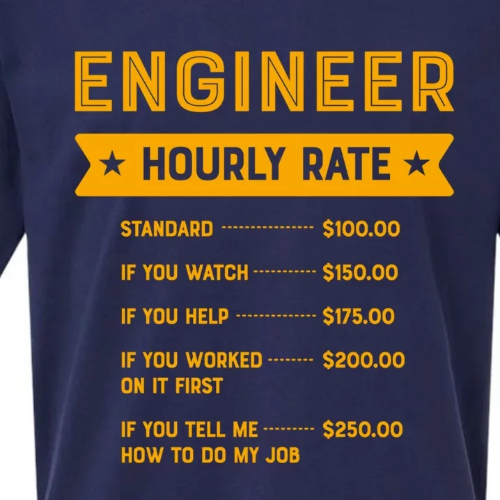 Engineer Hourly Rate Labour Day Engineering Workers Day Gift Sueded Cloud Jersey T-Shirt