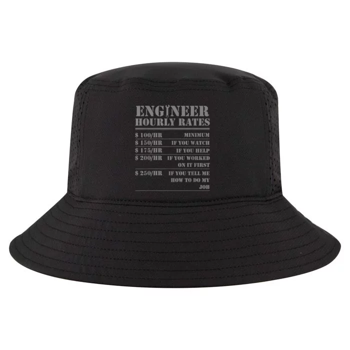 Engineer Hourly Rate Funny Engineering Mechanical Civil Gift Cool Comfort Performance Bucket Hat